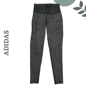 Adidas Olive Green High-Rise Compression Leggings | Activewear | Size Medium